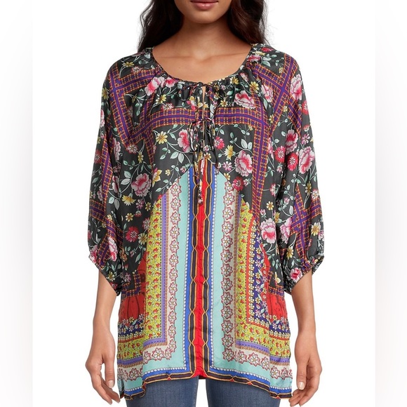 Johnny Was Lookout Electra Silk Tunic size XS - Picture 2 of 9